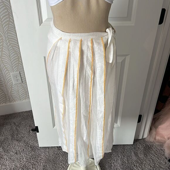 NWT Lemlem Kiki Pleated Sarong Skirt in Sun - Picture 3 of 4